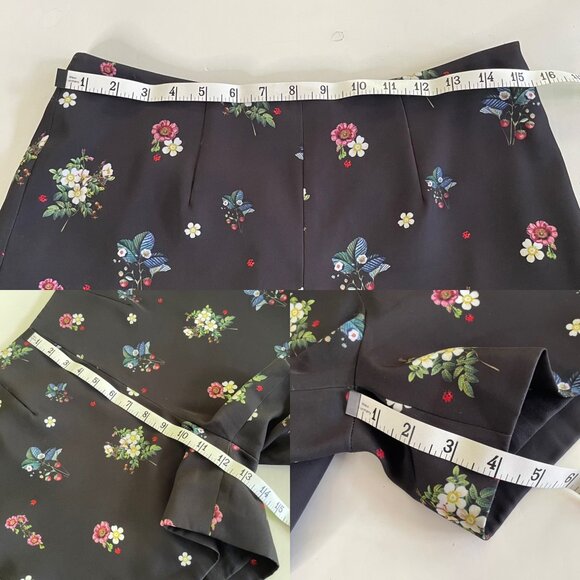 Ted Baker Black Floral Naomii Oracle High Waist Shorts Women’s Size 2 US 6 - Picture 7 of 9